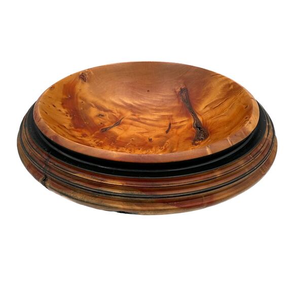 Tasmanian Turned Wood Bowl Ancient Huan Pine Birds Eye The Mobile Prickle Farm - Picture 1 of 13